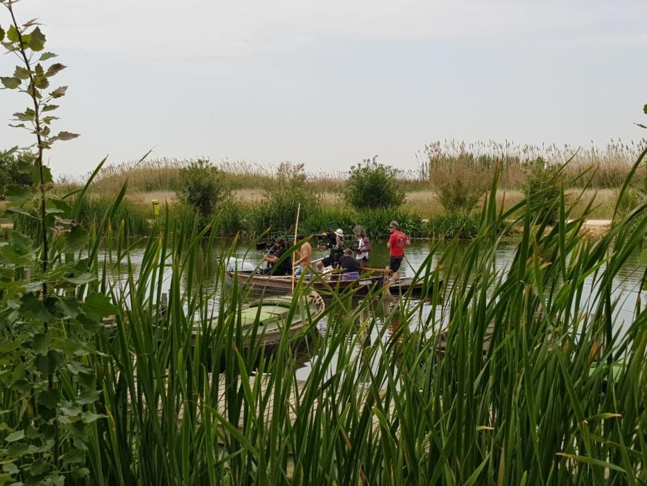 Rodaje de "El embarcadero" en L'Albufera