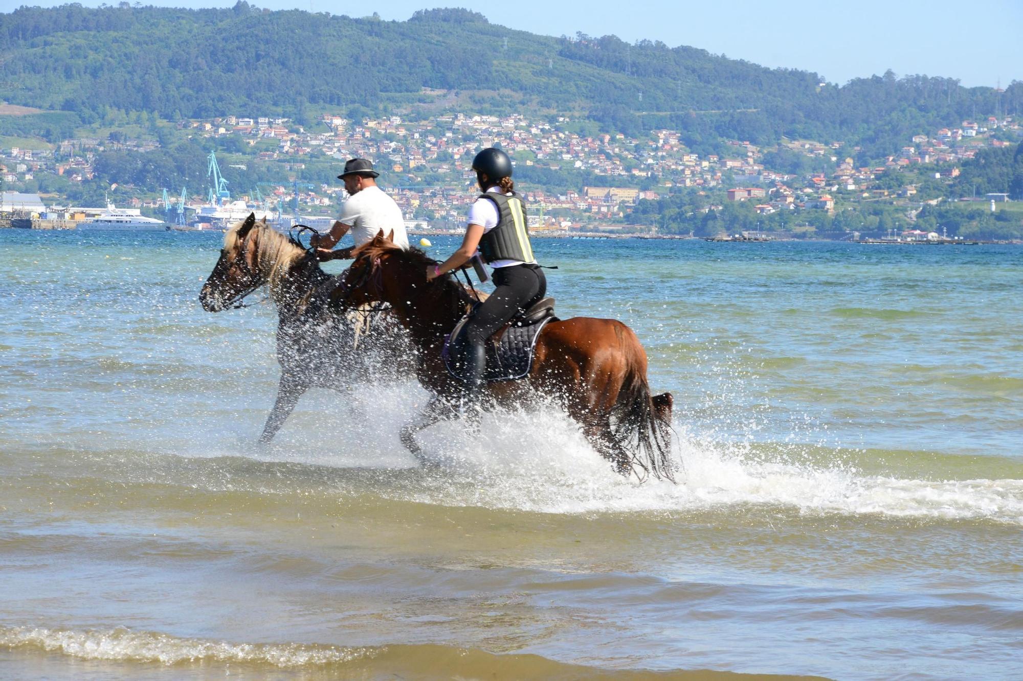 Una espectacular jornada a caballo por Moaña (I)