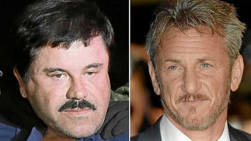 &quot;El Chapo&quot; Guzmán, a l&#039;esquerra, es va entrevistar amb Sean Penn