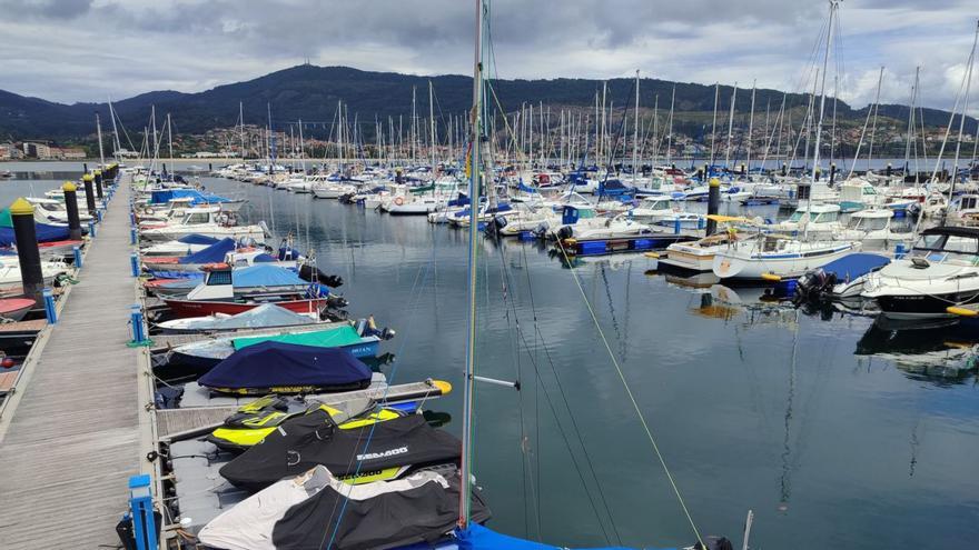 Pantalanes del puerto deportivo de Moaña. | Santos Álvarez