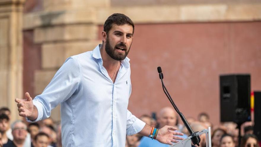 José Ángel Antelo, en el mitin de Abascal en Murcia