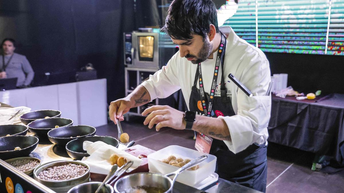Concurso de cocina de pescado en la pasada edición de Horeca