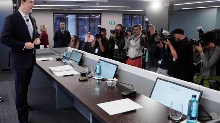 Gonzalo Gortázar, consejero delegado de CaixaBank, ayer en València.