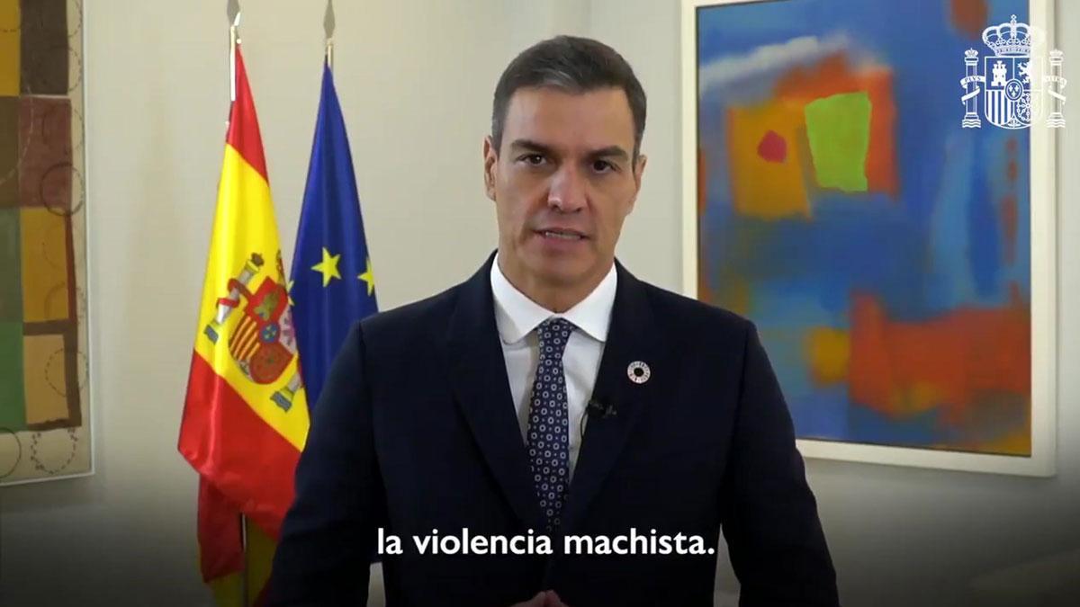 Pedro Sánchez llama a cerrar las grietas de la violencia machista.