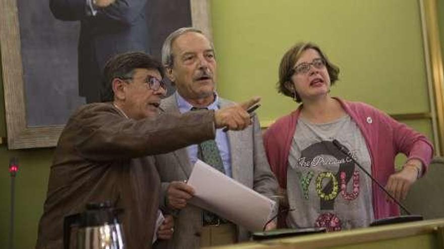 Sánchez Ramos, Wenceslao López y Ana Taboada, en una imagen tomada al inicio del mandato.