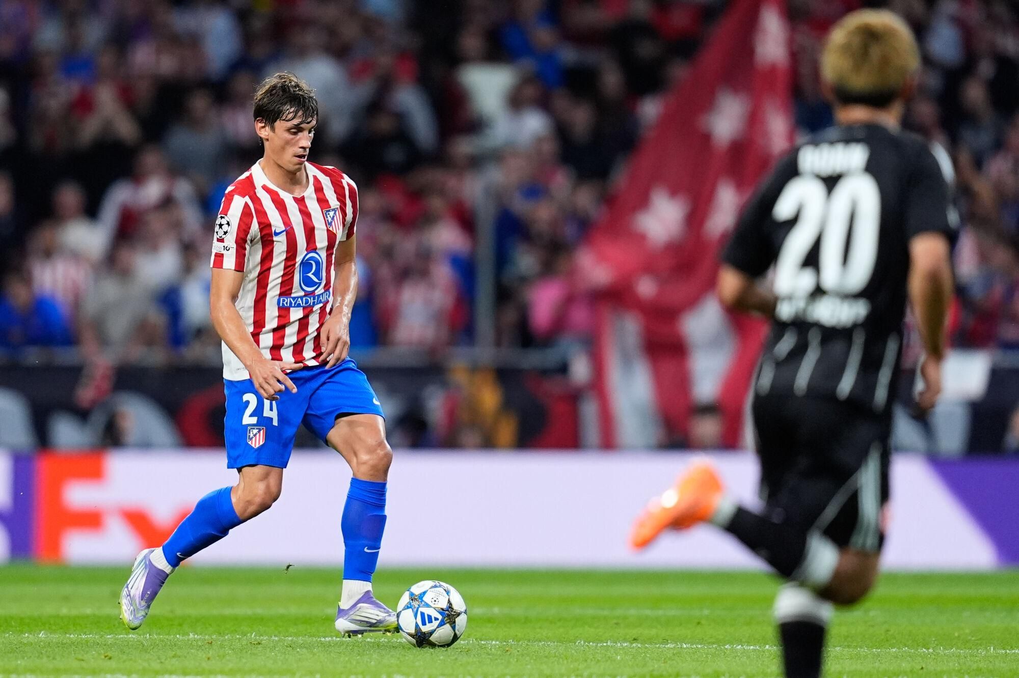 Robin Le Normand of Atletico de Madrid in action during the UEFA Champions League 2025/26 League Phase MD2 match between Atletico de Madrid and Eintracht Frankfurt at Riyadh Air Metropolitano on September 30, 2025, in Madrid, Spain. AFP7 30/09/2025 ONLY FOR USE IN SPAIN. Dennis Agyeman / AFP7 / Europa Press;2025;SOCCER;SPAIN;SPORT;ZSOCCER;ZSPORT;Atletico de Madrid v Eintracht Frankfurt - UEFA Champions League 2025/26 League Phase MD2;