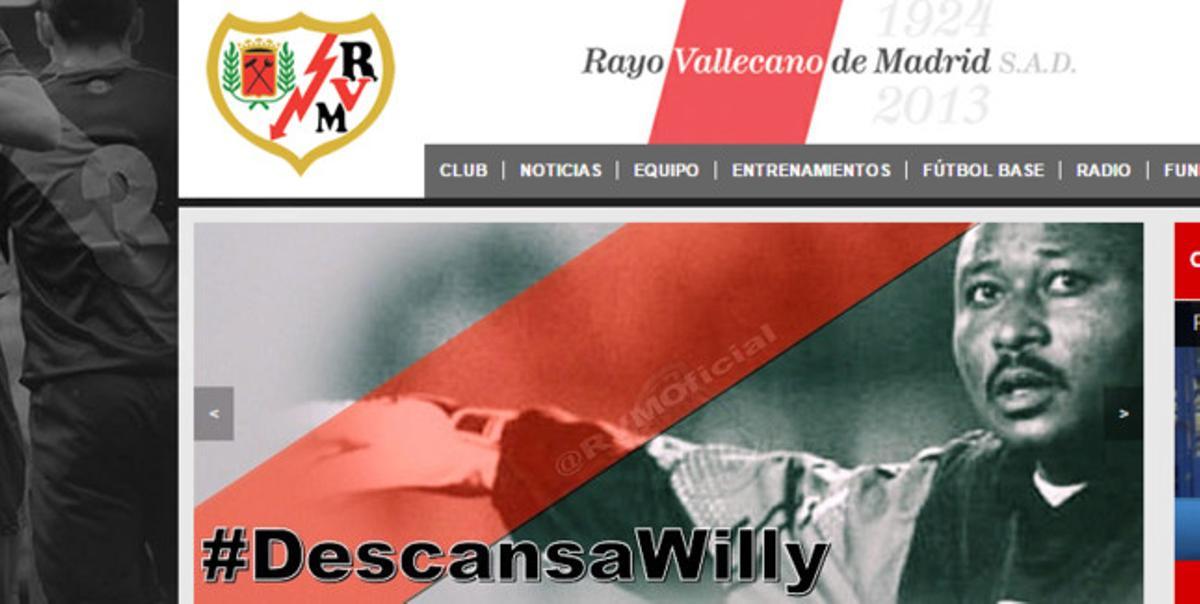 Wilfred Agbonavbare, en la web del Rayo Vallecano.