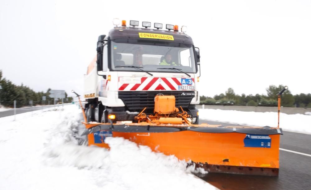 Efectos del temporal de nieve en Requena