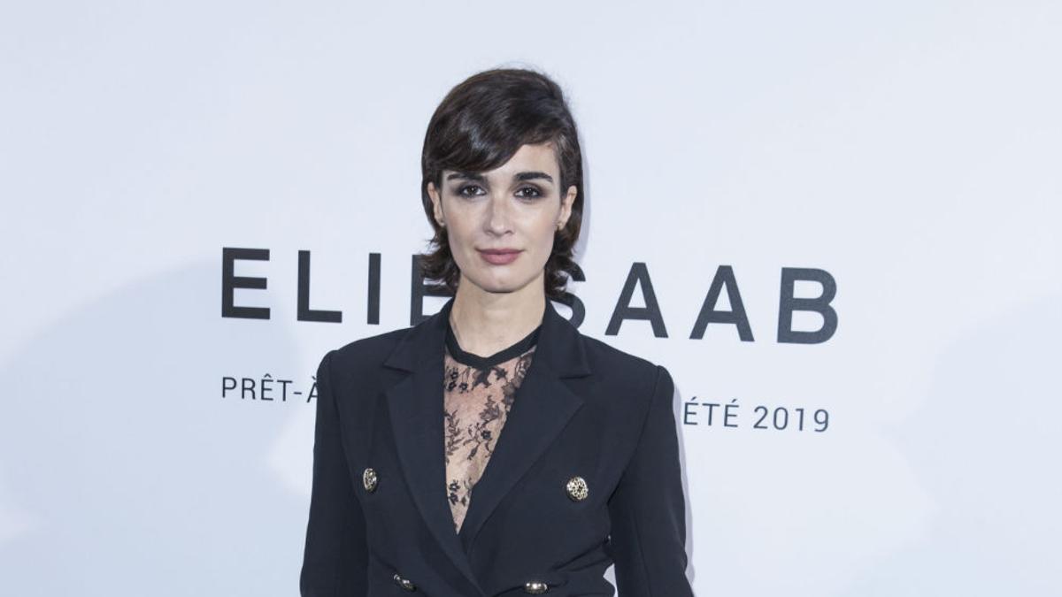 Paz Vega en el desfile de Elie Saab en París