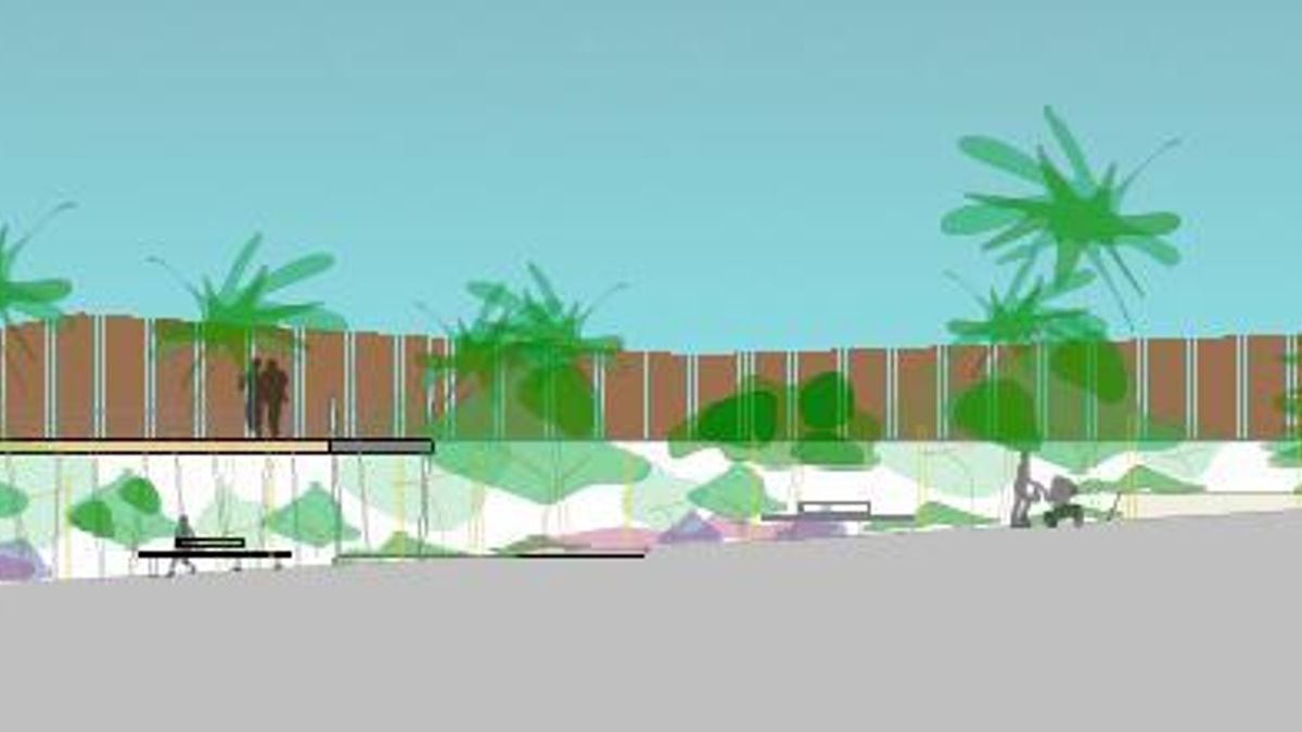 Infografía del futuro parque que el Ayuntamiento de Santa Cruz de Tenerife construirá en el barrio de Cabo Llanos.