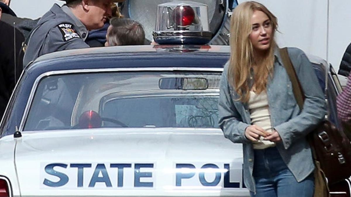 Miley Cyrus en el rodaje de 'Crisis in Six Scenes'