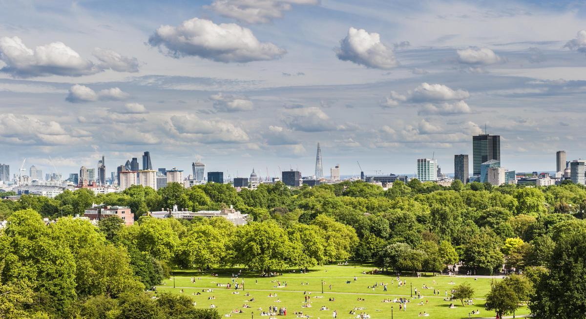 El skyline de Londres desde el parque Primrose Hill