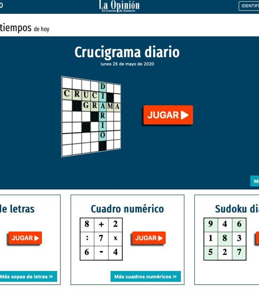 Disfruta de los pasatiempos y juegos online de LA OPINIÓN-EL CORREO DE ZAMORA