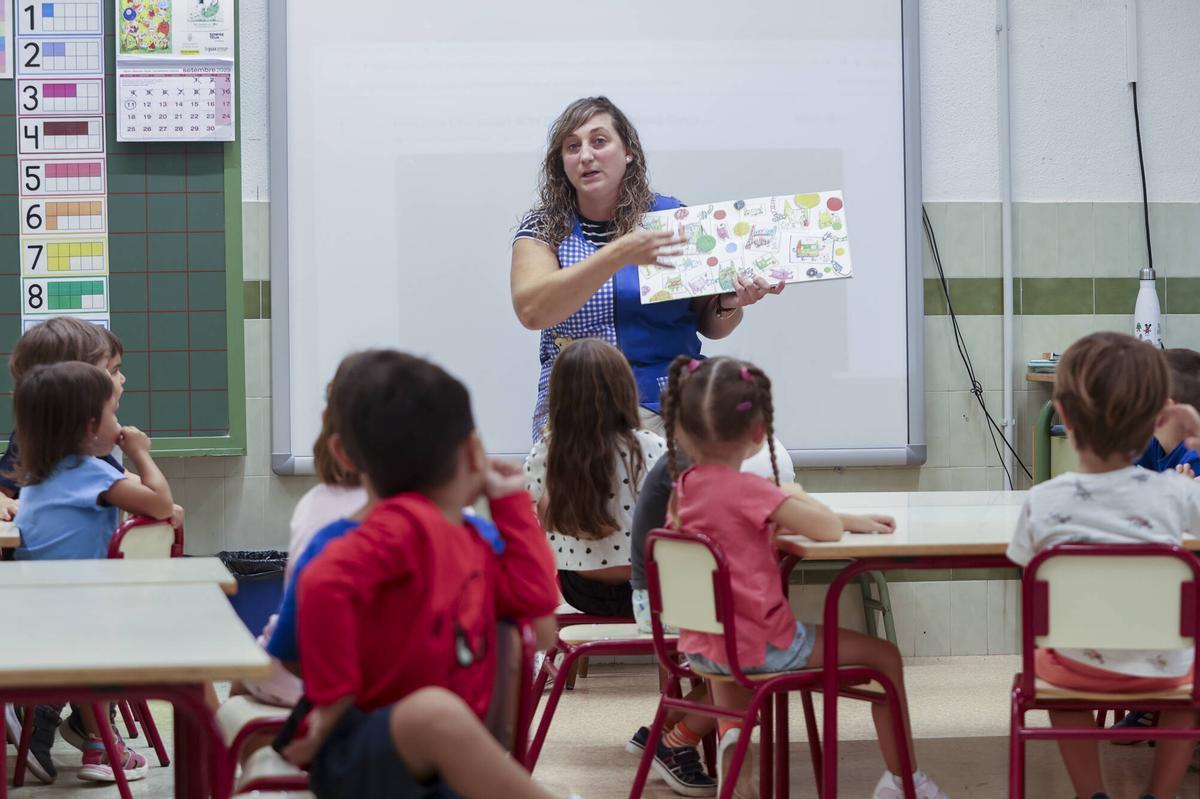 Clase de Infantil en un CEIP de Quart de Poblet, en una imagen de archivo.