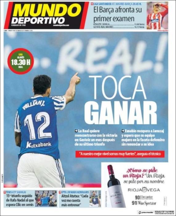 Estas son las portadas de este sábado 14-O