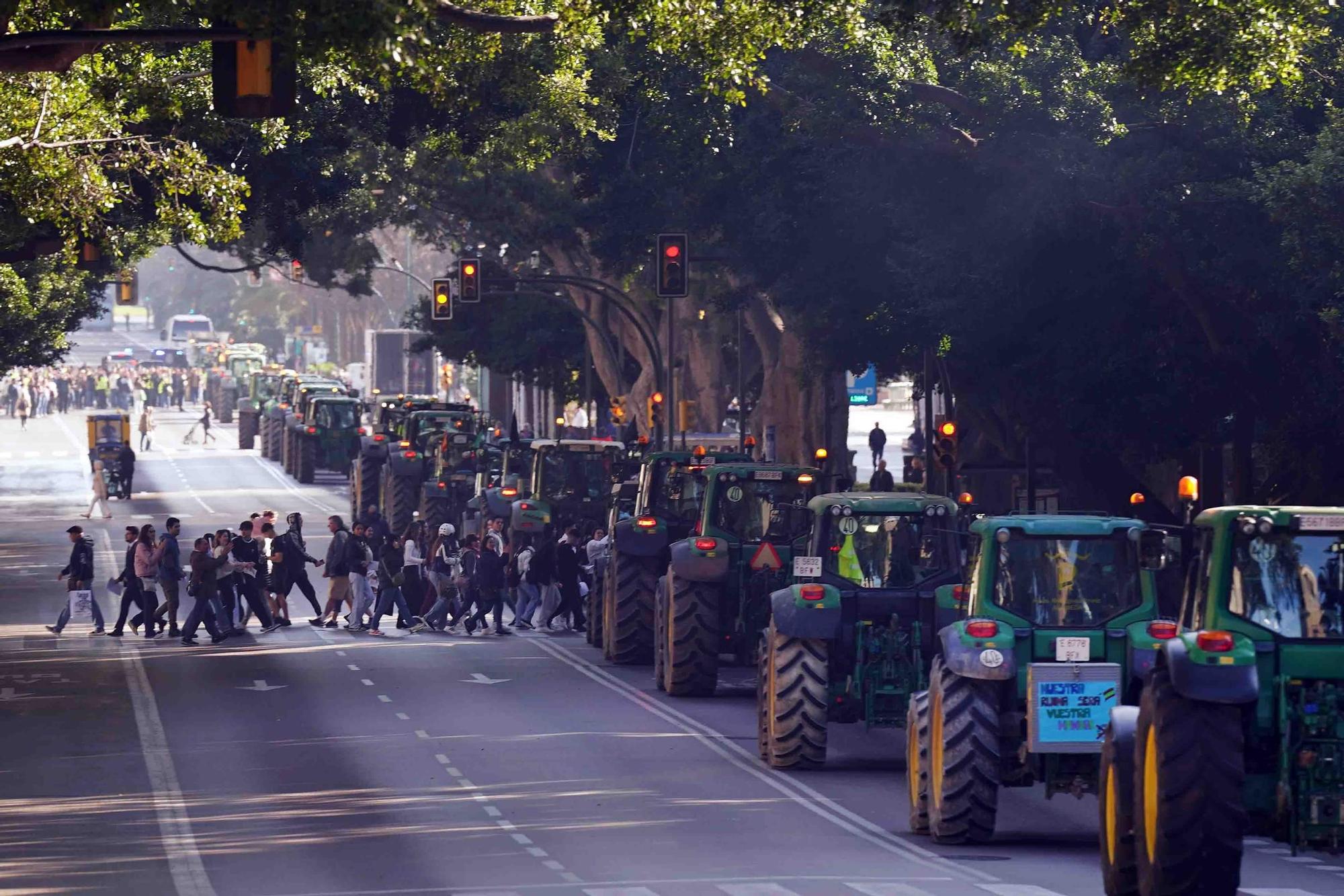 Málaga volvió a llenarse de tractores este miércoles