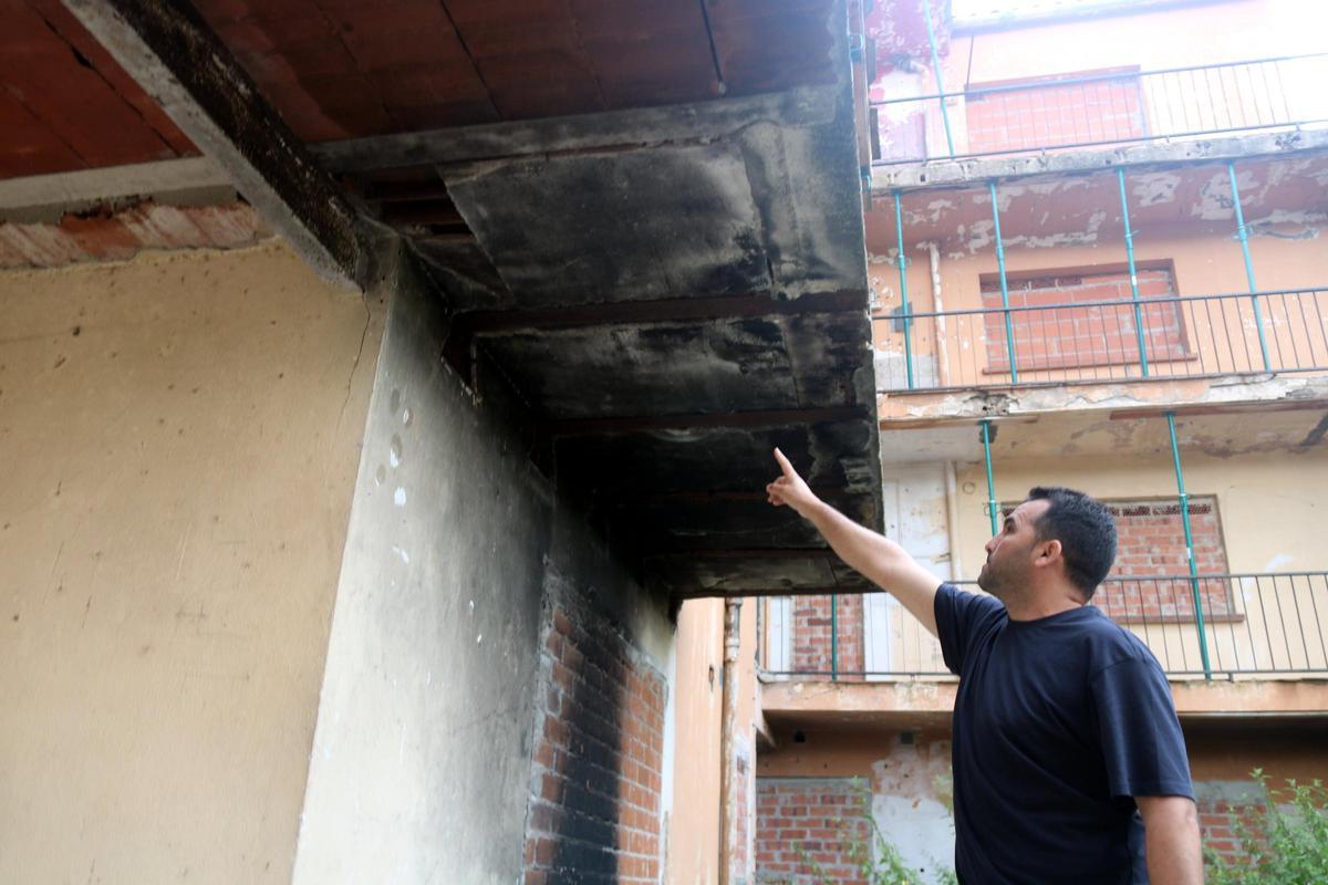 Les imatges de l'estat del bloc de la Creueta de Girona