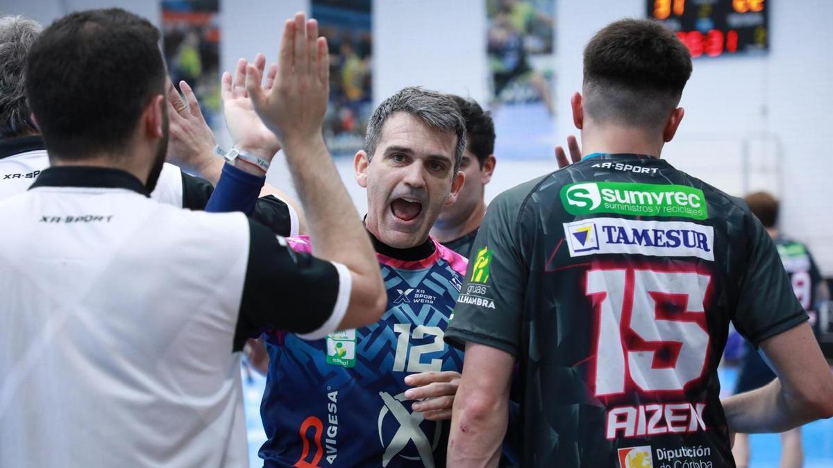 El portero Álvaro de Hita, tras la victoria ante el Rebi Cuenca.