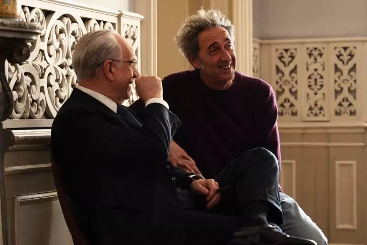 Servillo i Sorrentino, al rodatge de la pel·lícula ‘La Grazia’