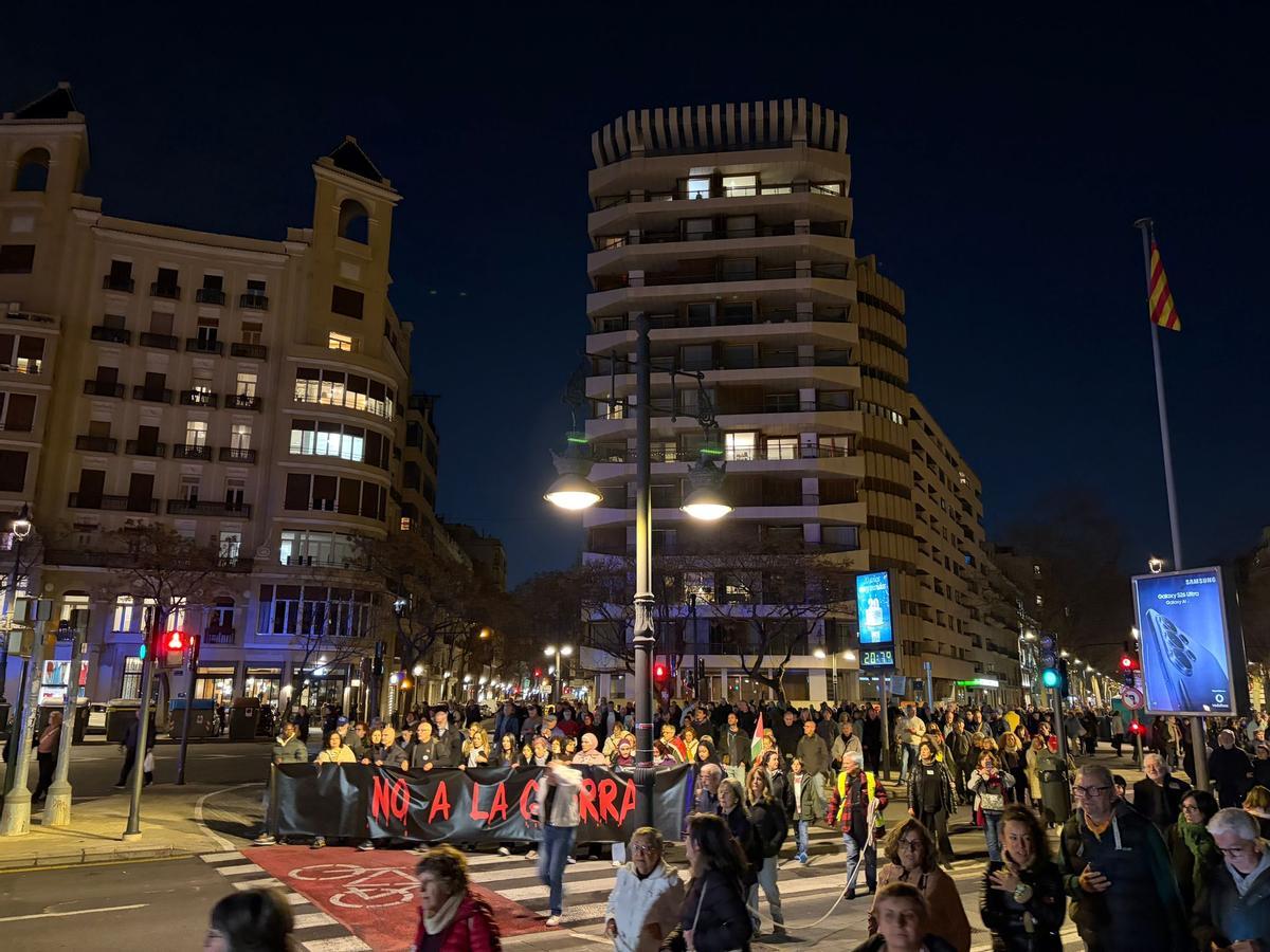 Fin del recorrido de la manifestación.