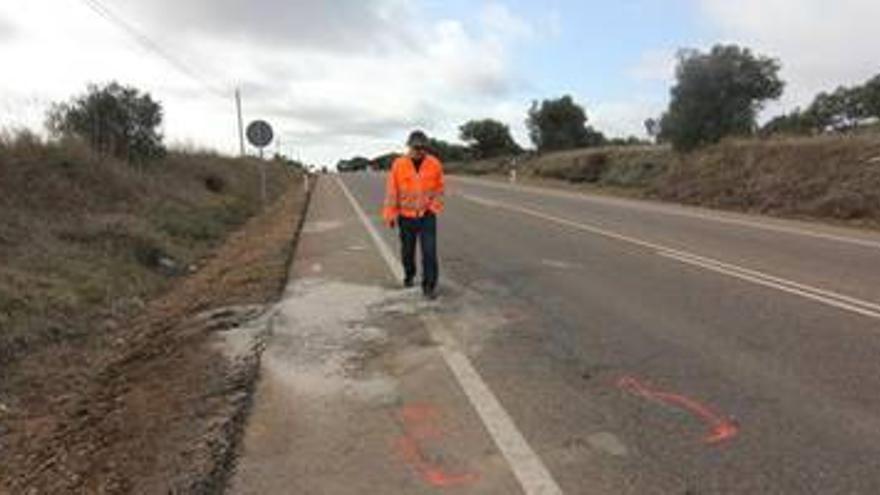 Un fallecido y tres heridos en la carretera de Olivenza