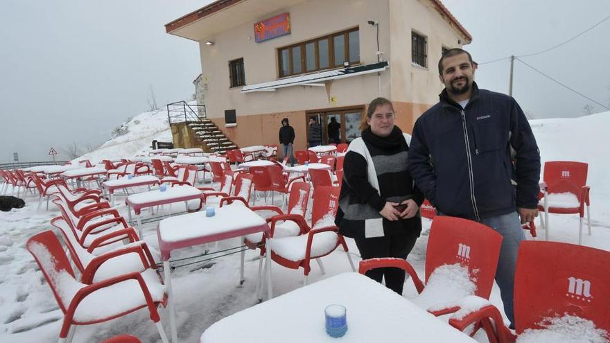 Asturias bajo el primer manto de nieve del año