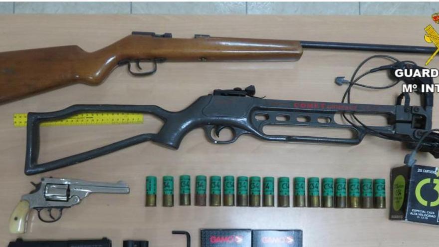 La Guardia Civil incautó 7 armas ilegales