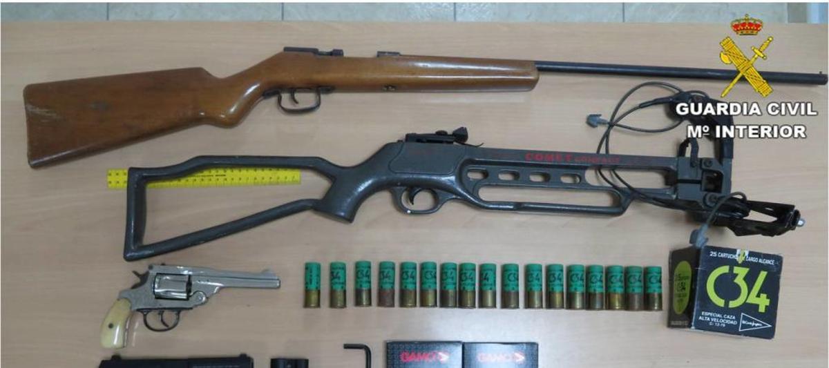 La Guardia Civil incautó 7 armas ilegales