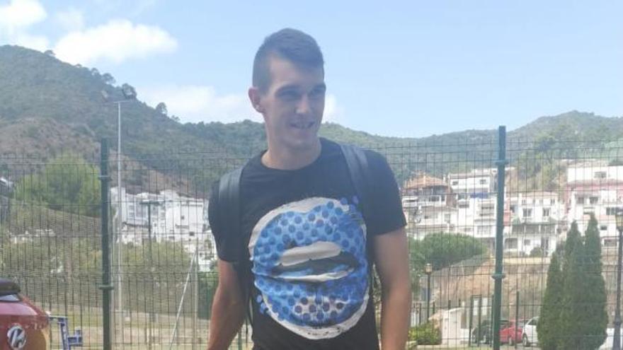 Zlatanovic, a su llegada a la concentración del Mallorca en Málaga en 2019