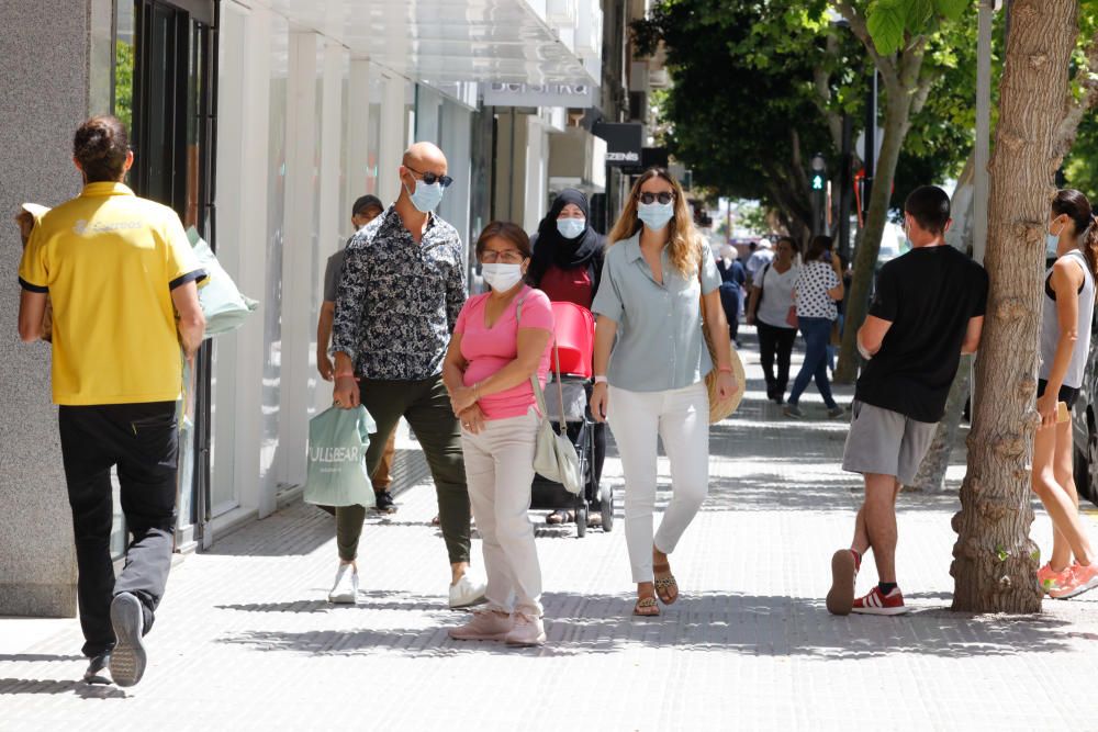 Uso generalizado de la mascarilla en Ibiza en el primer día de su obligatoriedad