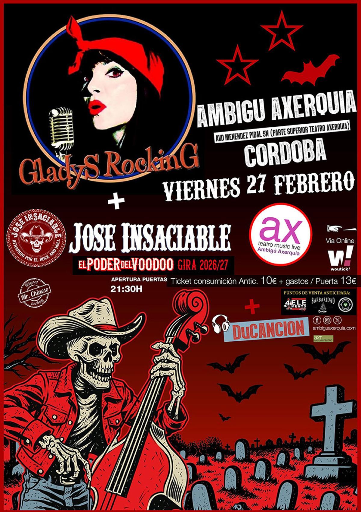 Cartel del concierto de este viernes en el Ambigú.