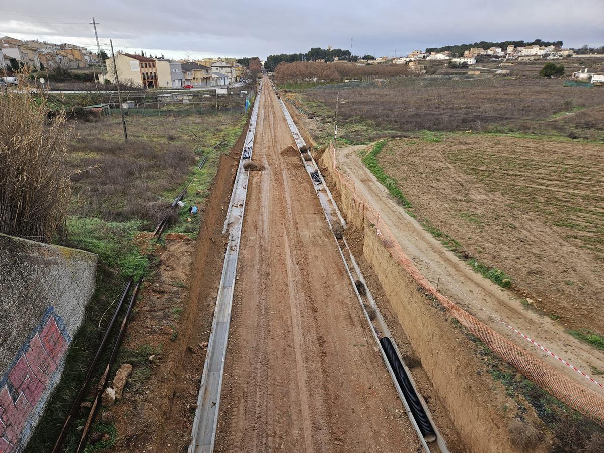 La C3 sin las vías en la zona de Utiel