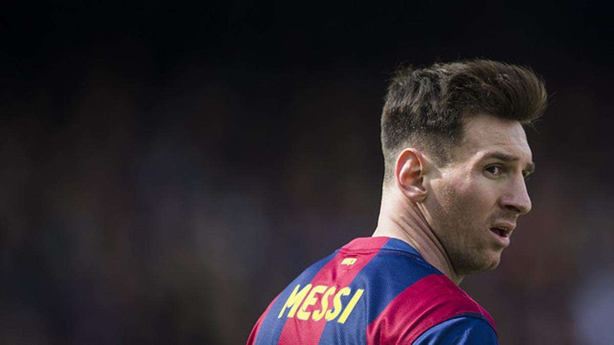 Messi, durante un partido de esta temporada disputado en el Camp Nou