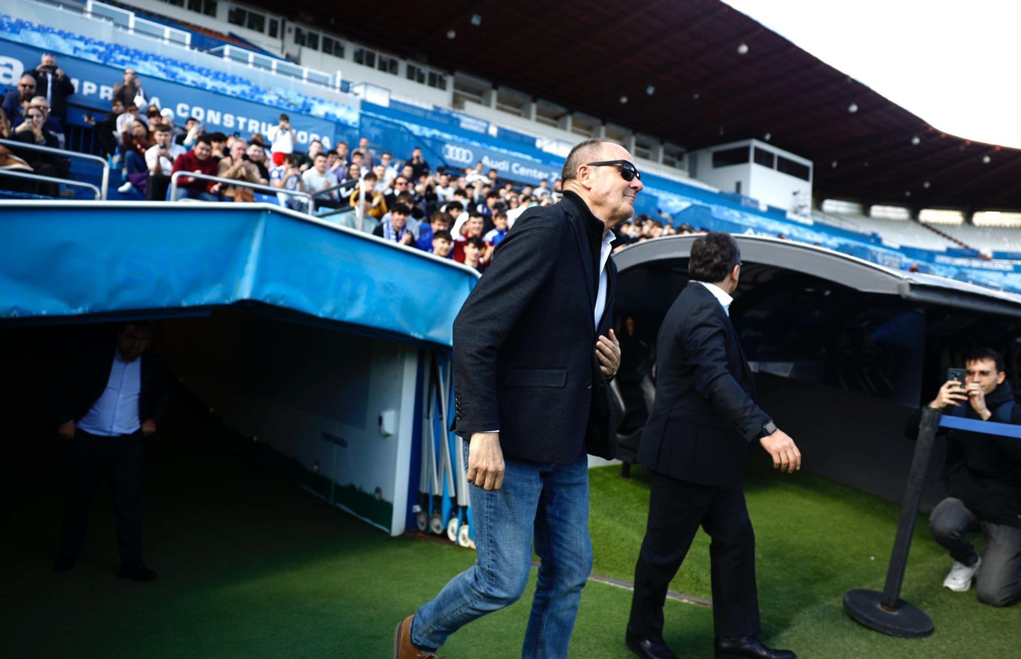 En imágenes | La emocionante presentación de Víctor Fernández en su regreso al Real Zaragoza