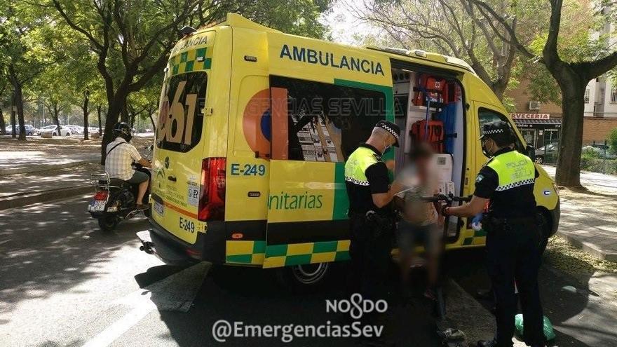 Un usuario de un patinete eléctrico, involucrado en un accidente de tráfico.