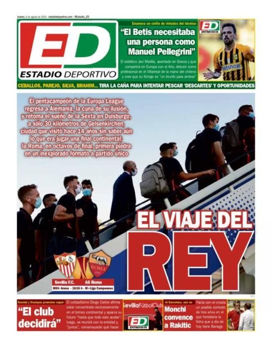 Portada ESTADIO DEPORTIVO jueves 6 agosto 2020