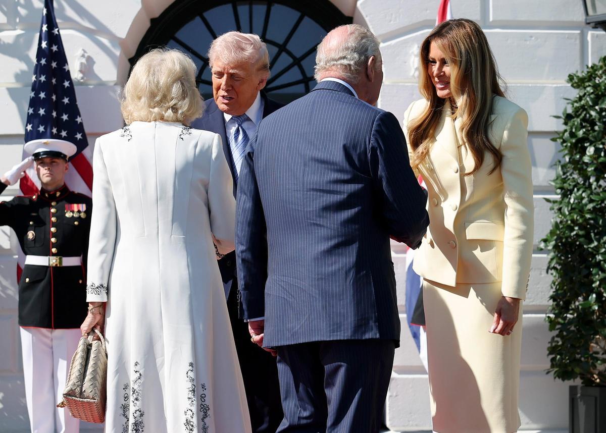 Trump recibe al rey Carlos III de Inglaterra en la Casa Blanca