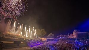 El piromusical de las fiestas de la Mercè del año pasado, en Montjuïc.