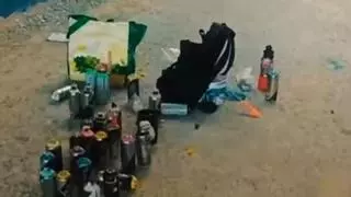 Arrestado en Elche tras ser sorprendido por la Policía Local haciendo un grafiti de 30 metros de largo por tres metros de altura