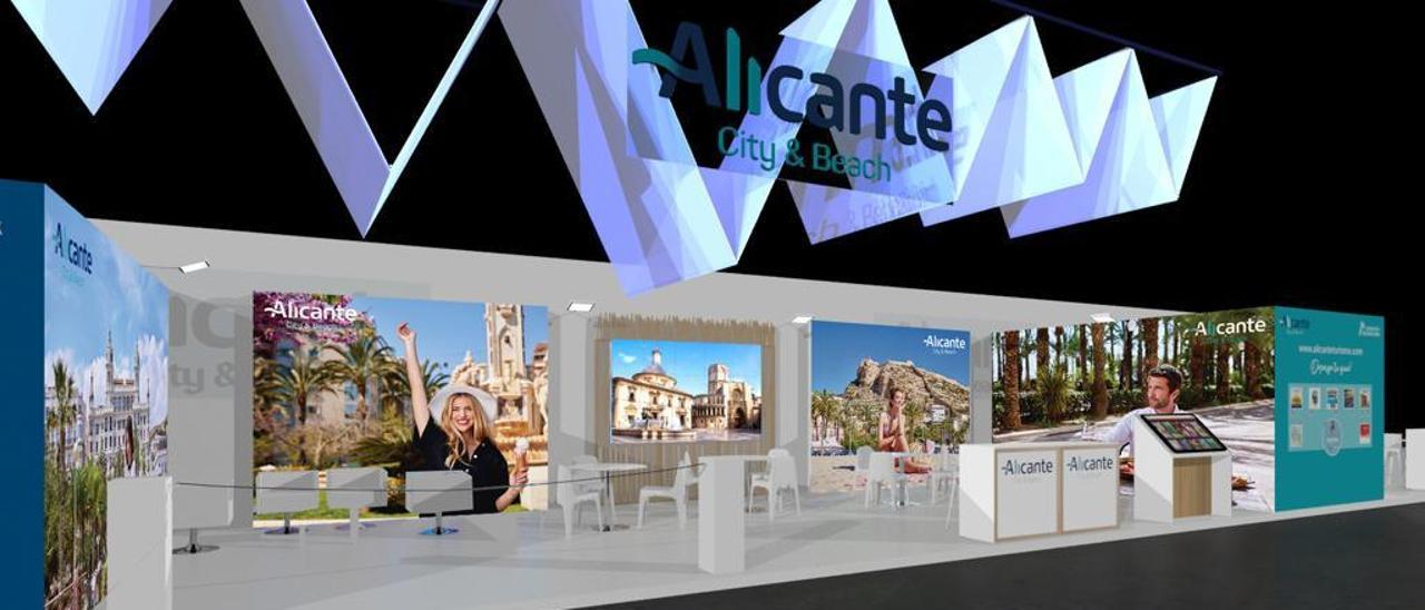Así será la imagen del stand de la ciudad de Alicante