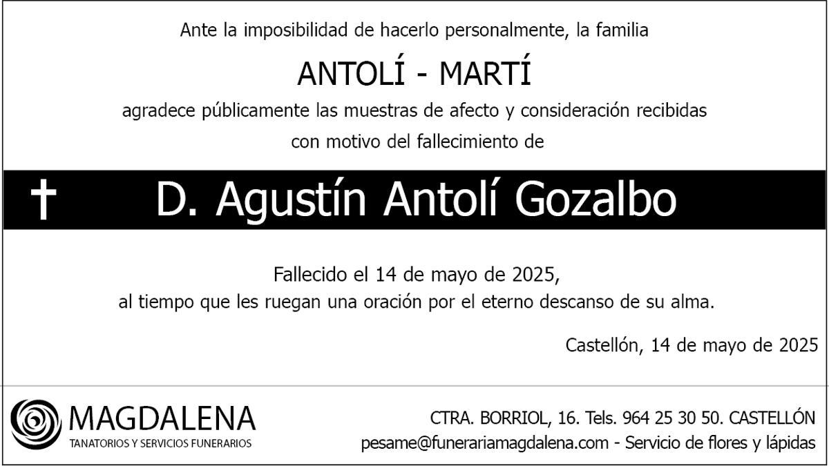 D. Agustín Antolí Gozalbo