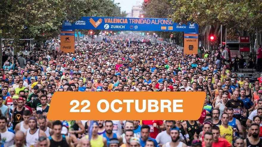 Recorrido y cortes de tráfico por el Medio Maratón de Valencia