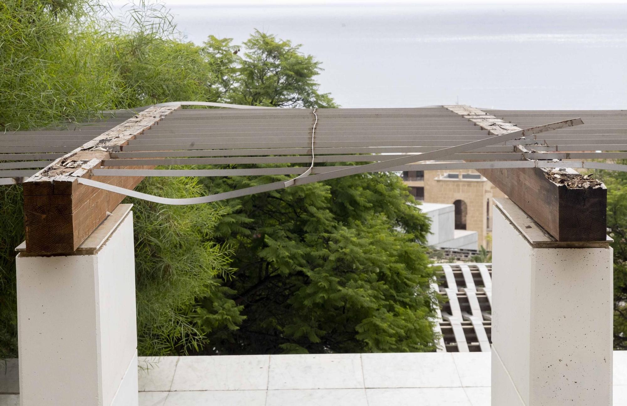 Mal estado y suciedad en el parque de la Ereta en Alicante