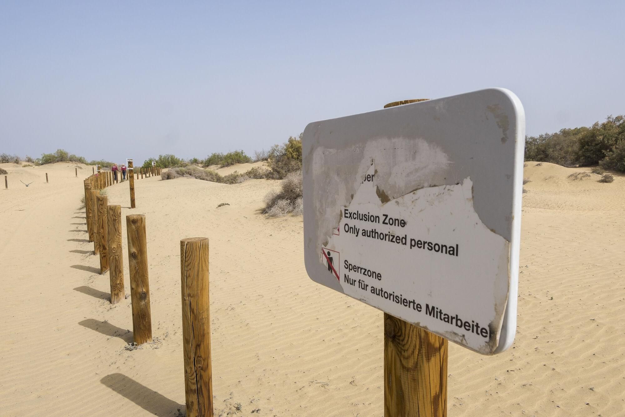 La Guardia Civil y el Cabildo controlan los accesos a las Dunas de Maspalomas