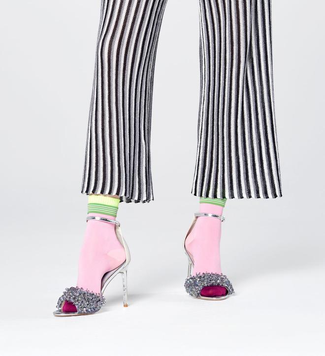 Calcetines rosas modelo conchita de la línea Histeria de Happy Socks