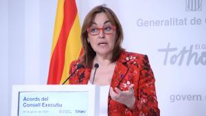La portaveu del Govern, Sílvia Paneque, en roda de premsa després de la reunió del Consell Executiu.