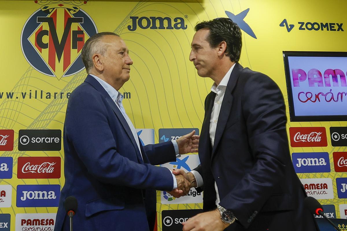 Emery en su despedida como entrenador del Villarreal