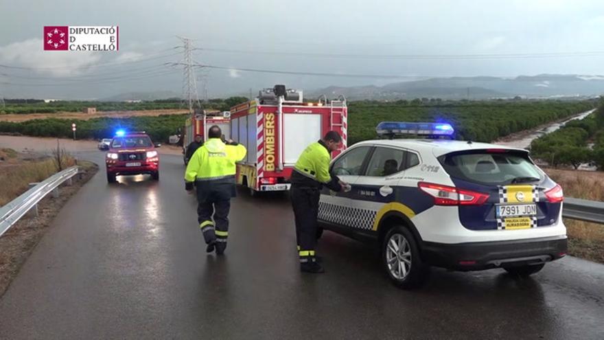 Actuación de los Bomberos de Castellón ante las lluvias