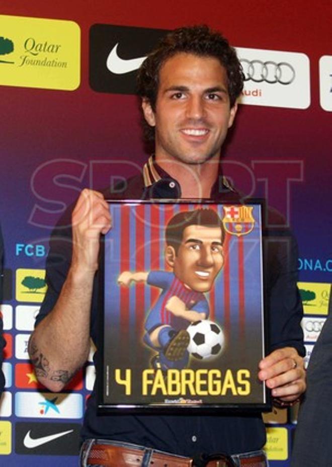 Cesc fue presentado como nuevo jugador del Barça