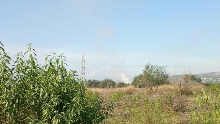 Columna de humo vista desde el Pantano.